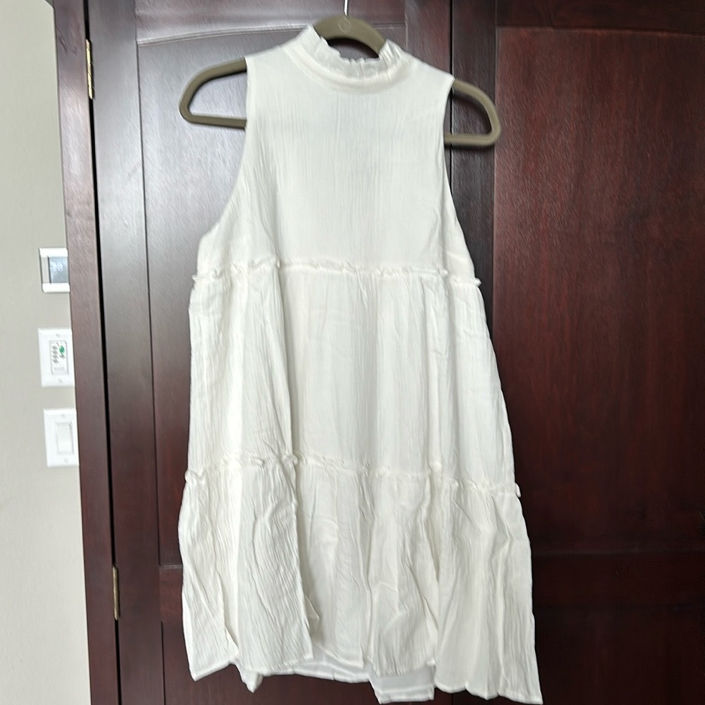 Tuckernuck Pomander Place white gauze midi dress